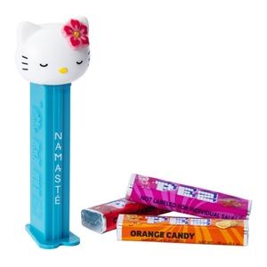 Hello Kitty PEZ “Namaste” Dispenser with 3 Flavors Candy